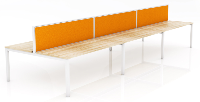 Axis Straight Desk White New Oak